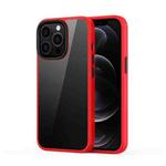 For iPhone 13 Pro Ming Shield Hybrid Frosted Transparent PC + TPU Scratchproof Shockproof Case (Red)