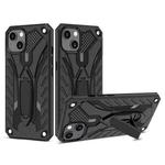 For iPhone 13 mini Shockproof TPU + PC Protective Case with Holder (Black)