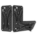 For iPhone 13 Shockproof TPU + PC Protective Case with Holder(Black)