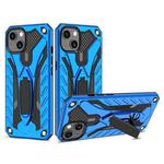 For iPhone 13 Shockproof TPU + PC Protective Case with Holder(Blue)