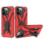For iPhone 13 Pro Shockproof TPU + PC Protective Case with Holder (Red)