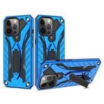 For iPhone 13 Pro Max Shockproof TPU + PC Protective Case with Holder (Blue)