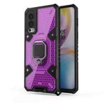 For OnePlus Nord 2 5G Space PC+TPU Shockproof Case with Ring Holder(Purple)