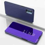 Plated Mirror Horizontal Flip Leather Case with Holder For OnePlus N200 5G(Purple Blue)