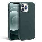 For iPhone 13 Pro R-JUST Shockproof Magnetic Cowhide Leather Magsafe Case (Dark Green)