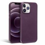 R-JUST Shockproof Magnetic Cowhide Leather Magsafe Case For iPhone 13 Pro Max(Purple)