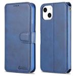 For iPhone 13 AZNS Calf Texture Horizontal Flip Leather Case with Holder & Card Slots & Wallet & Photo Frame(Blue)
