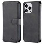 For iPhone 13 Pro Max AZNS Calf Texture Horizontal Flip Leather Case with Holder & Card Slots & Wallet & Photo Frame (Black)
