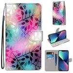 For iPhone 13 mini Coloured Drawing Cross Texture Horizontal Flip PU Leather Case with Holder & Card Slots & Wallet & Lanyard (Translucent Glass)