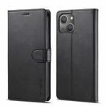 For iPhone 13 LC.IMEEKE Calf Texture Horizontal Flip Leather Case with Holder & Card Slots & Wallet(Black)