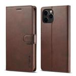 For iPhone 13 Pro LC.IMEEKE Calf Texture Horizontal Flip Leather Case with Holder & Card Slots & Wallet (Brown)