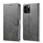 For iPhone 13 Pro LC.IMEEKE Calf Texture Horizontal Flip Leather Case with Holder & Card Slots & Wallet (Grey)