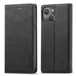 For iPhone 13 mini LC.IMEEKE Strong Magnetic PU + Matte TPU Horizontal Flip Leather Case with Holder & Card Slots & Wallet (Black)