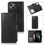 For iPhone 13 Pro Retro 2 in 1 Detachable Horizontal Flip Leather Case with Card Slots & Wallet (Black)