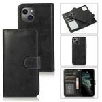 For iPhone 13 Pro Max Retro 2 in 1 Detachable Horizontal Flip Leather Case with Card Slots & Wallet (Black)