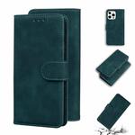 For iPhone 13 Pro Skin Feel Pure Color Horizontal Flip Leather Case with Holder & Card Slots & Wallet (Green)