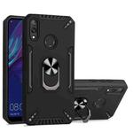 For Huawei Y7 2019 PC + TPU Protective Case with 360 Degrees Rotatable Ring Holder(Black)