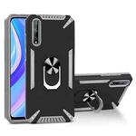 For Huawei Y8p PC + TPU Protective Case with 360 Degrees Rotatable Ring Holder(Gray)