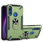 For Huawei Y9 Prime 2019 PC + TPU Protective Case with 360 Degrees Rotatable Ring Holder(Dark Green)