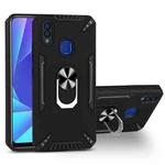 For vivo Y95 / U1 PC + TPU Protective Case with 360 Degrees Rotatable Ring Holder(Black)