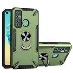 For Tecno Camon 17 PC + TPU Protective Case with 360 Degrees Rotatable Ring Holder(Dark Green)