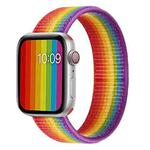 Single Lap Nylon Watch Band, Size: XS 128mm For Apple Watch Series 8&7 41mm / SE 2&6&SE&5&4 40mm / 3&2&1 38mm(Rainbow)