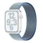 Single Lap Nylon Watch Band, Size: XS 128mm For Apple Watch Series 8&7 41mm / SE 2&6&SE&5&4 40mm / 3&2&1 38mm(Lake Blue)