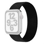 Single Lap Nylon Watch Band, Size: S 135mm For Apple Watch Series 8&7 41mm / SE 2&6&SE&5&4 40mm / 3&2&1 38mm(Pure Black)