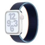 Single Lap Nylon Watch Band, Size: S 135mm For Apple Watch Series 8&7 41mm / SE 2&6&SE&5&4 40mm / 3&2&1 38mm(Dark Navy Blue)