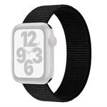 Single Lap Nylon Watch Band, Size: M 145mm For Apple Watch Series 8&7 41mm / SE 2&6&SE&5&4 40mm / 3&2&1 38mm(Pure Black)