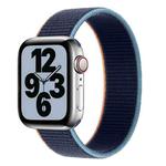 Single Lap Nylon Watch Band, Size: M 145mm For Apple Watch Series 8&7 41mm / SE 2&6&SE&5&4 40mm / 3&2&1 38mm(Dark Navy Blue)
