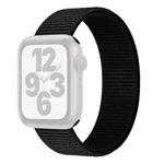 Single Lap Nylon Watch Band, Size: L 165mm For Apple Watch Ultra 49mm / Series 8&7 45mm / SE 2&6&SE&5&4 44mm / 3&2&1 42mm(Pure Black)