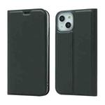 For iPhone 13 Magnetic Suction Electric Pressed Horizontal Flip Leather Case with Holder(Grey)