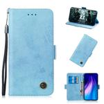 For Xiaomi Redmi Note 8 Retro Horizontal Flip PU Leather Case with Card Slots & Holder(Blue)