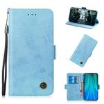 For Xiaomi Redmi Note 8 Pro Retro Horizontal Flip PU Leather Case with Card Slots & Holder(Blue)