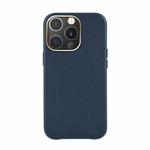 Mutural Mingdian Series PU + PC Full Coverage Shockproof Protective Case For iPhone 13(Blue)