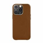 Mutural Mingdian Series PU + PC Full Coverage Shockproof Protective Case For iPhone 13(Brown)