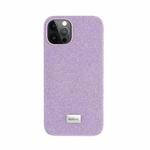 Mutural Xingmang Series PC + TPU + Electroplating Diamond Cloth Protective Case For iPhone 13(Purple)