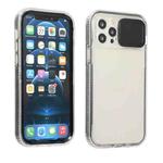 Sliding Camera Cover Design Shockproof TPU Frame + Clear PC Case For iPhone 13 Pro Max(Black)