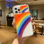 Sliding Camera Cover Design Rainbow Epoxy TPU + PC Shockproof Case For iPhone 13(Rainbow Pattern 7)