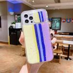 Sliding Camera Cover Design Rainbow Epoxy TPU + PC Shockproof Case For iPhone 12 Pro(Rainbow Pattern 5)