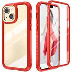 For iPhone 13 Pro C1 2 in 1 Shockproof TPU + PC Protective Case with PET Screen Protector (Red)
