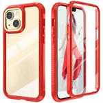 For iPhone 13 Pro Max C1 2 in 1 Shockproof TPU + PC Protective Case with PET Screen Protector (Red)