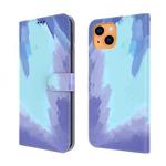 For iPhone 13 mini Watercolor Pattern Horizontal Flip Leather Case with Holder & Card Slot & Wallet (Winter Snow)