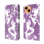 For iPhone 13 mini Cloud Fog Pattern Horizontal Flip Leather Case with Holder & Card Slot & Wallet (Purple)