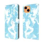 For iPhone 13 mini Cloud Fog Pattern Horizontal Flip Leather Case with Holder & Card Slot & Wallet (Sky Blue)