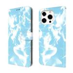 For iPhone 13 Pro Max Cloud Fog Pattern Horizontal Flip Leather Case with Holder & Card Slot & Wallet (Sky Blue)