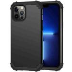 For iPhone 13 Pro Max 3 in 1 Shockproof PC + Silicone Protective Case For iPhone 12 Pro Max(Black)