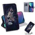For iPhone 13 mini Coloured Drawing Horizontal Flip Leather Case, with Holder & Card Slots & Wallet (Lion)