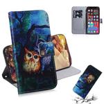 For iPhone 13 Pro Max Coloured Drawing Horizontal Flip Leather Case, with Holder & Card Slots & Wallet (Oil Painting Owl)